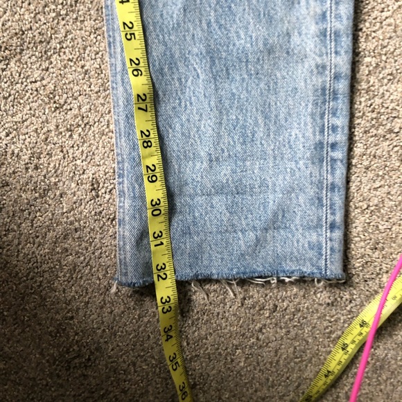 AGOLDE Cherie High Rise Straight Leg Jean in Tone Blue Denim Size 25 Waist - Picture 15 of 16